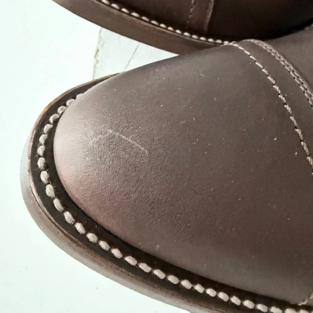 NEW Lane Mens Brown Ankle Boots Size 9.5 Lace-up Casual Genuine Leather Sole